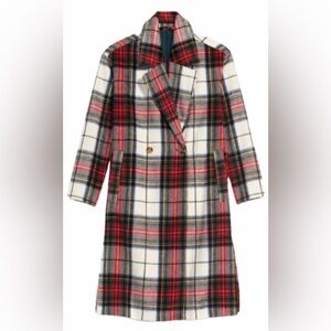 Old Navy Plaid Double-Breasted Coat Size S
